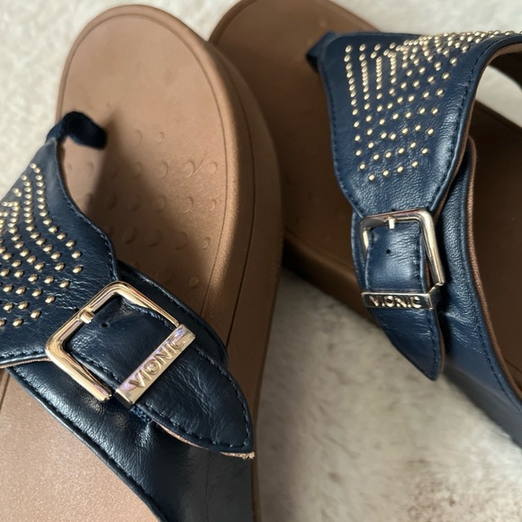 VIONIC Studded Navy Sandals - Picture 10 of 10